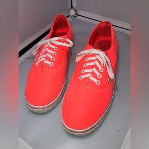Vans Hi-Lite Lo Pro Neon Coral casual Canvas Sneakers Men’s 10 Women’s 11.5